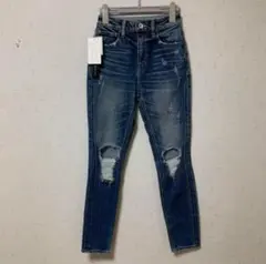 【新品】rienda クラッシュ スキニー デニム (24) リエンダ
