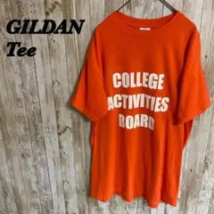 【C43】GILDANギルダン両面プリントロゴTeeオレンジ