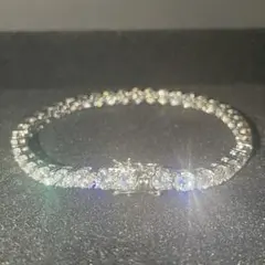 2点セット】テニスブレスレット3mm&4mm ゴールドhiphopモアサナイト 