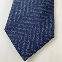 美品 EMPORIO ARMANI ネクタイ シルク100% 紺系