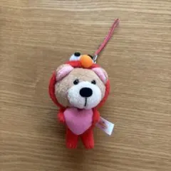 【ユニバーサルスタジオ】USJユニバ くま エルモ着ぐるみ ぬいぐるみストラップ