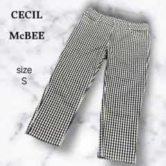 【CECIL McBEE】　セシルマクビー　ギンガムチェックパンツ　S クロップ
