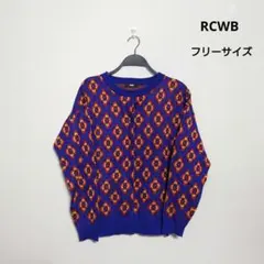 RODEO CROWNS RCWB 幾何学模様 ニットカーディガン