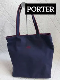 ✨ 상태좋음 ✨ポーターPORTERリバーシブル トートバッグ ネイビー×チェック柄