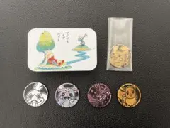 ポケモンカードゲームメタルコイン 5枚セット 缶ケース付き