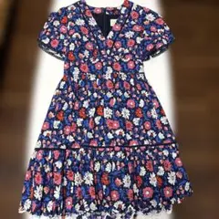美品✨kate spade 花柄 半袖 ひざ丈ワンピース