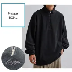 Kappa ロゴ刺繍 オーバーサイズ ハーフジップ フリース プルオーバー Lのサムネイル