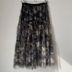 迷彩柄ロングスカート