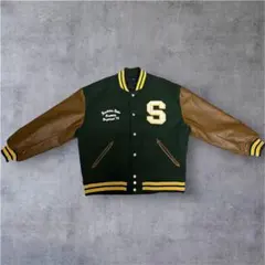 【スタジャン】CPCM ダークグリーン/ブラウン