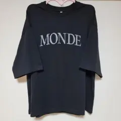 ☺新品☺しまむら SUNNY HOUSE チェックアップリケTシャツsizeLL