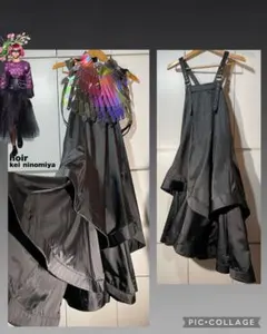 チュール付ワンピースSサイズnoir keininomiyaコムデギャルソン - メルカリ