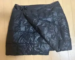 X’tyle 黒 ダウン巻きスカート