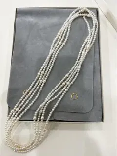 240cm 14K 585 パール ロング ネックレス 真珠 金 ベビーパール - メルカリ