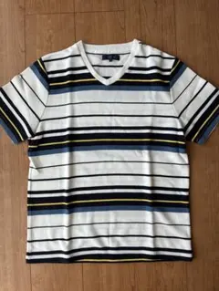 TAKAQ ボーダーTシャツ　Vネックのサムネイル