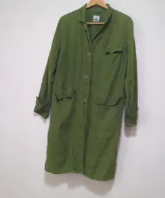 POOL オリーブグリーン スプリングコート　リネン　アトリエコート