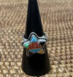 【ear PAPLLONNER】SWカラーインレイリング星形