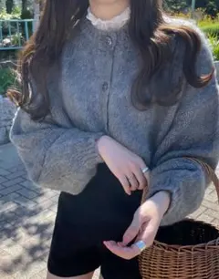 ドロップショルダー カーディガン