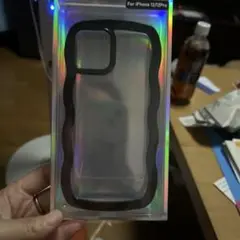 【未開封！】iPhone 12用 ケース 流行の波型ブラック