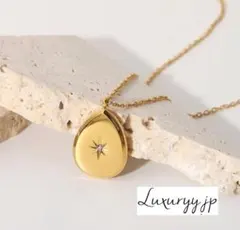 【新入荷】しずく 金アレ対応 サージカルステン 一粒ジルコニアダイヤ ネックレス