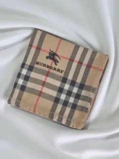 BURBERRY バーバリー チェック柄 ロゴ刺繍 ハンカチ