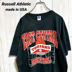 90s前後 USA製 Russell Athletic カレッジプリントTシャツ