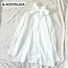 &.NOSTALGIA 前後　2WAY ボウタイ　ブラウス　白　ビッグリボン