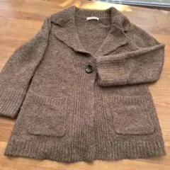 新品　カーディガン　アルパカ混