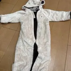 MIKI HOUSEマイクロファーカバーオール ロンパース 60-80cm