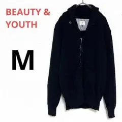 【ビューティーアンドユース】ニットカーディガン　ネイビー　羽織り　オフィス　学生