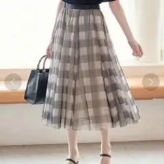 anysis 2WAYチェックチュールリバーシブル スカート Mサイズ