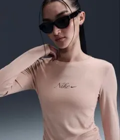 ナイキ スポーツウェア ウィメンズ リブ ロングスリーブ クロップド トップ