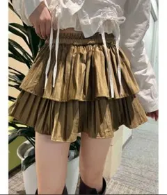 【新品】PHILLY フィリー　起毛プリーツティアードミニスカート