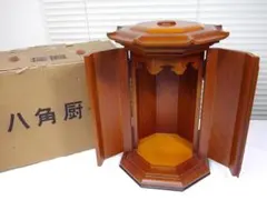 高さ37cm 美品！木製八角厨子 観音開き 仏壇仏具 仏像 | Mercari