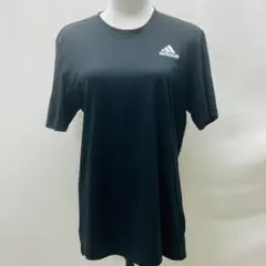 【美品】adidas アディダス 半袖Tシャツ 黒 L 吸汗速乾 スポーツウェア
