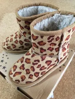 ムートンブーツ　ヒョウ柄　アニマル　19cm