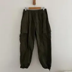 無印良品　リップストップイージーカーゴパンツ　ダークグリーンのサムネイル