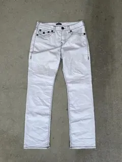 true religion white denim ricky 34