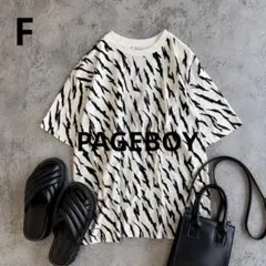 n742【PAGEBOY】ゼブラ柄半袖Tシャツ