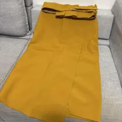 タイトスカート ひざ丈ベルト付き