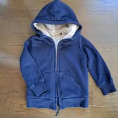 UNIQLO キッズ ネイビー ボアパーカー 110cm 裏ボア