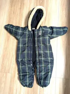 ミキハウス チェック柄ジャンプスーツ