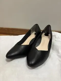 RANDA 走れるパンプス COTTON STEPS 24.5cm Vカット 黒