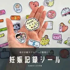 【妊娠記録シール】 妊娠記録　母子手帳　マタニティ　フレークシール　シール