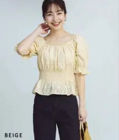 パフスリーブレースブラウスのサムネイル