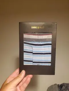 COMME CA MEN ボクサーパンツ L ネイビー ストライプのサムネイル
