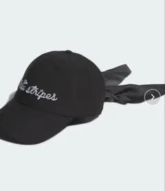 最終セール　adidas リボン付きキャップ 黒
