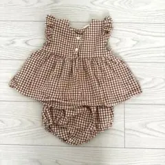 ギンガムチェック　セットアップ