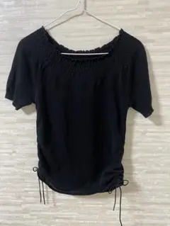 23区 オフショルダー ニットトップス ブラック 32（XS相当）のサムネイル