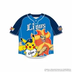 ポケモン2026 ライオンズ ユニフォームシャツ 130 キッズ　2枚セット 新品・未使用】西武ライオンズ ポケモン コラボ ユニフォーム Lサイズ