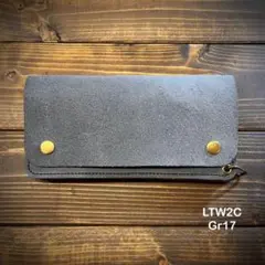 トラッカーウォレット　長財布　二層構造　栃木レザー床革